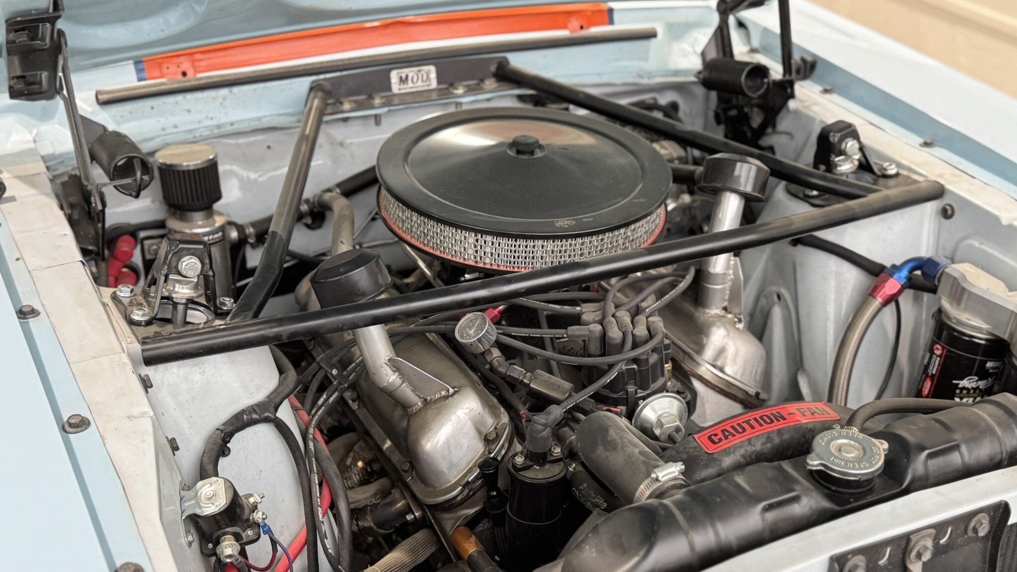 1967 Mustang Coupe engine bay